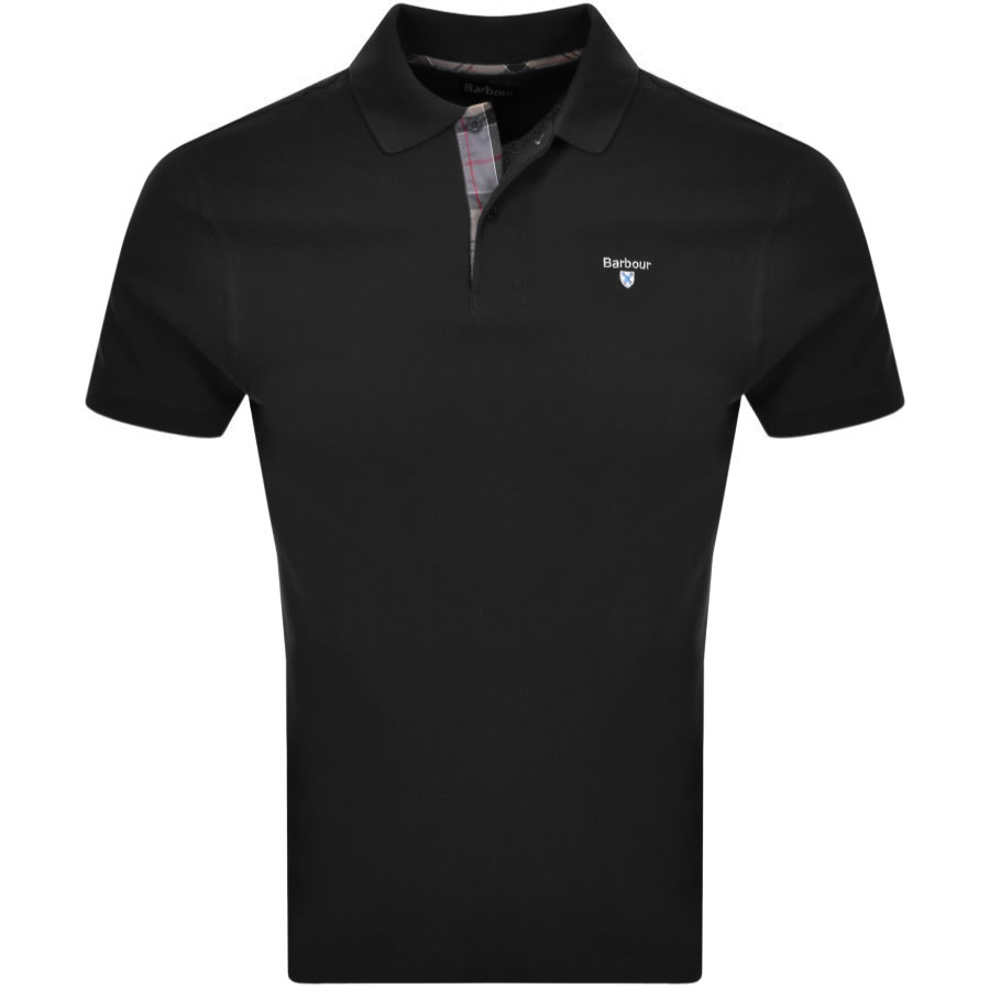 Alternative Image for ProductBarbour Pique Polo T Shirt Black1